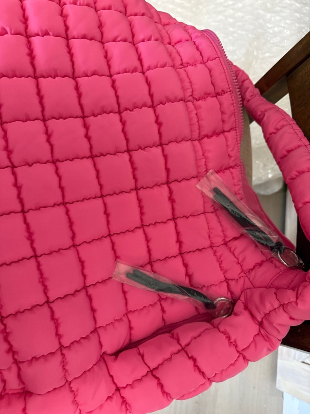 FP Movement by Free People Hot Pink Quilted Hobo Shoulder Bag - Picture 5 of 5